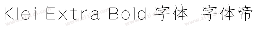 Klei Extra Bold 字体字体转换